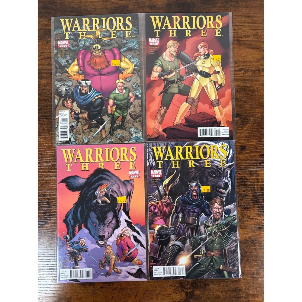 Warriors Three 1-4 Complete Set Marvel Comics 2011 Thor Bill Willingham MCU Lot